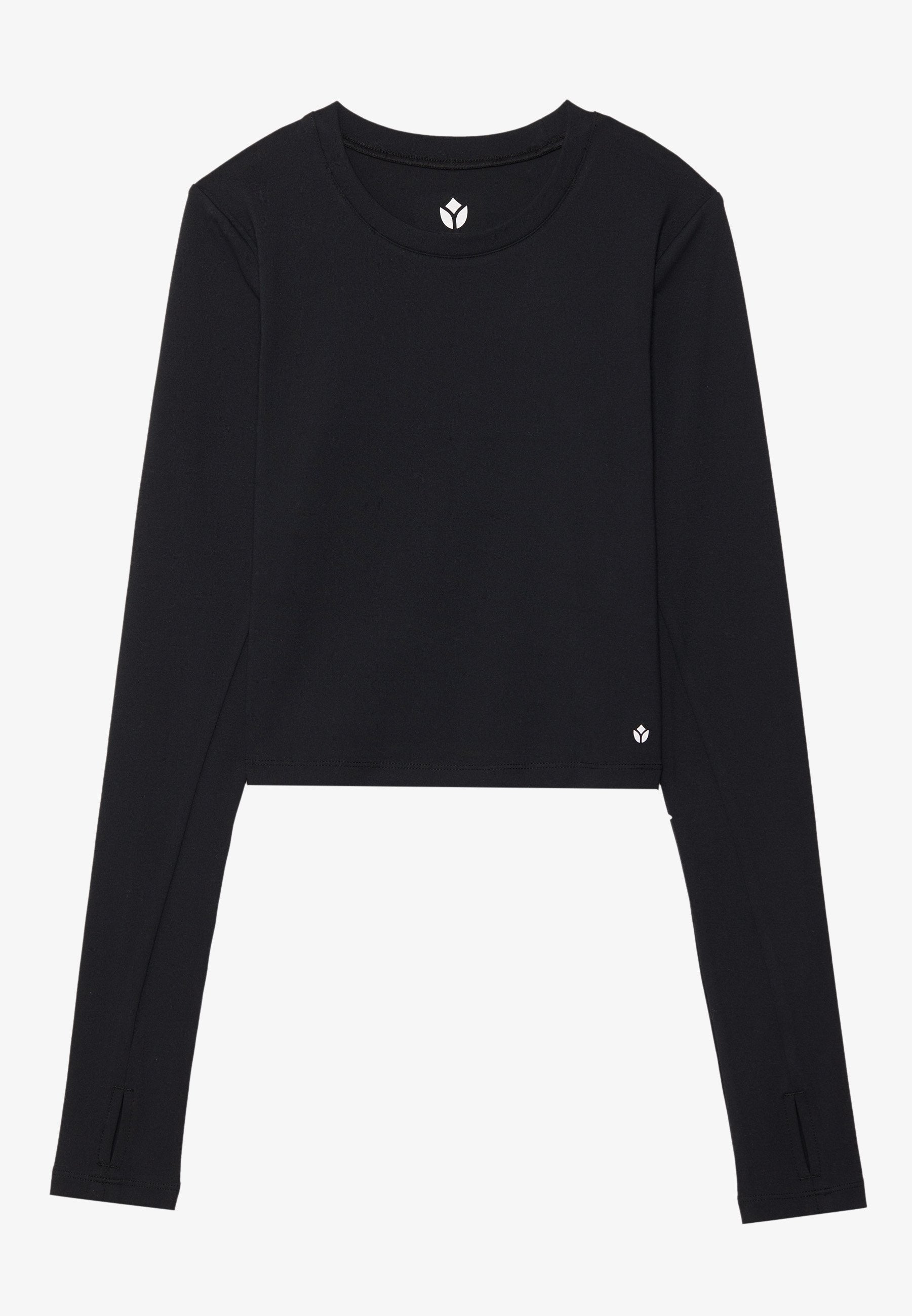 Even&Odd active ESSENTIAL FITTED CROPPED LONG SLEEVE SPORTS TOP