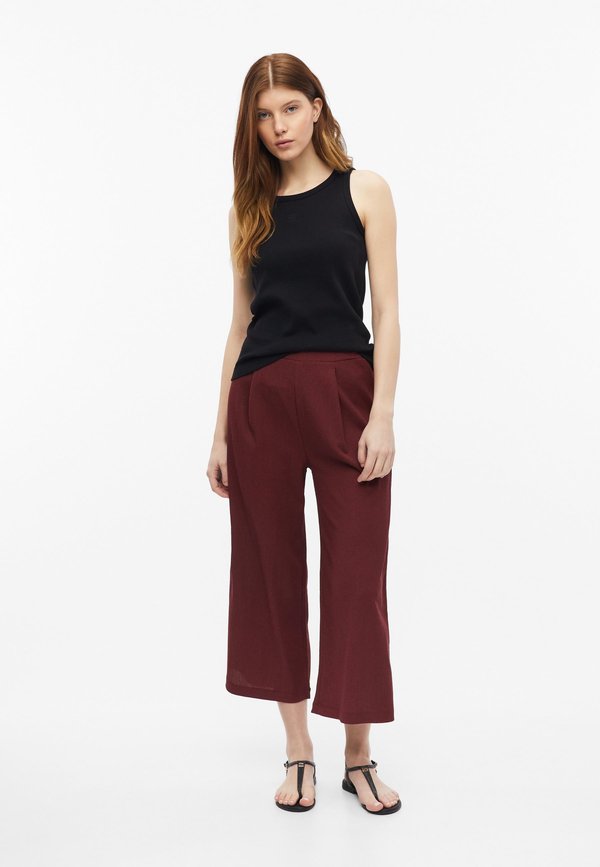 s.Oliver HOSE - Trousers - bordeaux