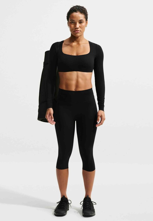 Nike Performance W NK DF ZENVY LS BRA LS SNL - Long sleeved top - black/cool grey
