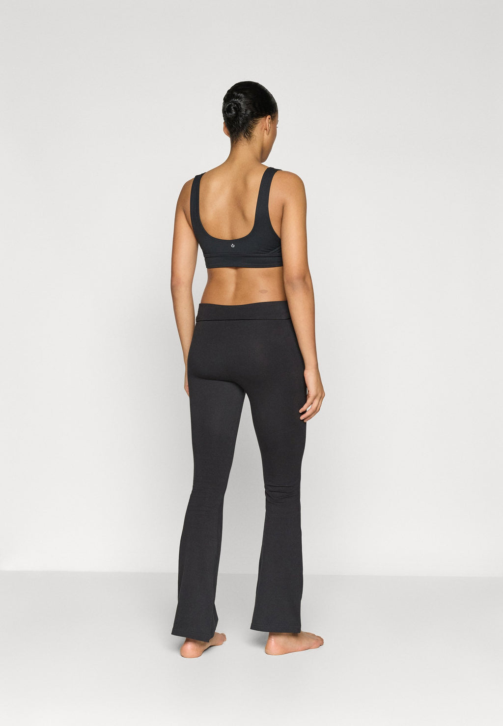Even&Odd active 2 PACKED FLARED MID RISE LEGGINGS WITH FOLD-OVER WAISTBAND