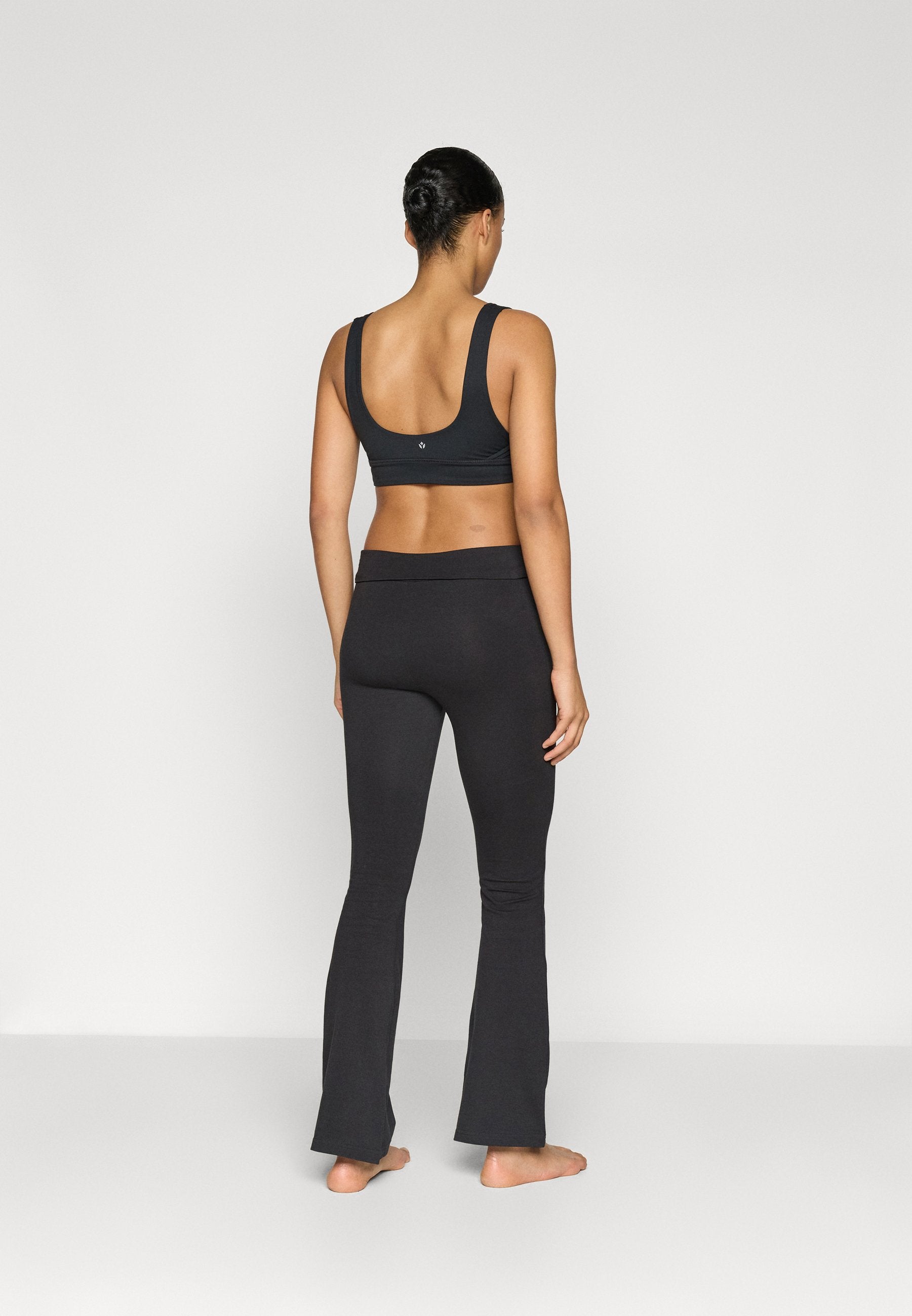 Even&Odd active 2 PACKED FLARED MID RISE LEGGINGS WITH FOLD-OVER WAISTBAND
