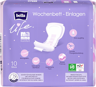 Wochenbett Einlagen life Komfort bella mamma