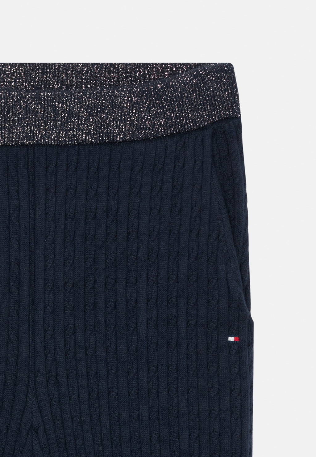 GLITTER CABLE KNIT WIDE LEG TROUSERS Media 3