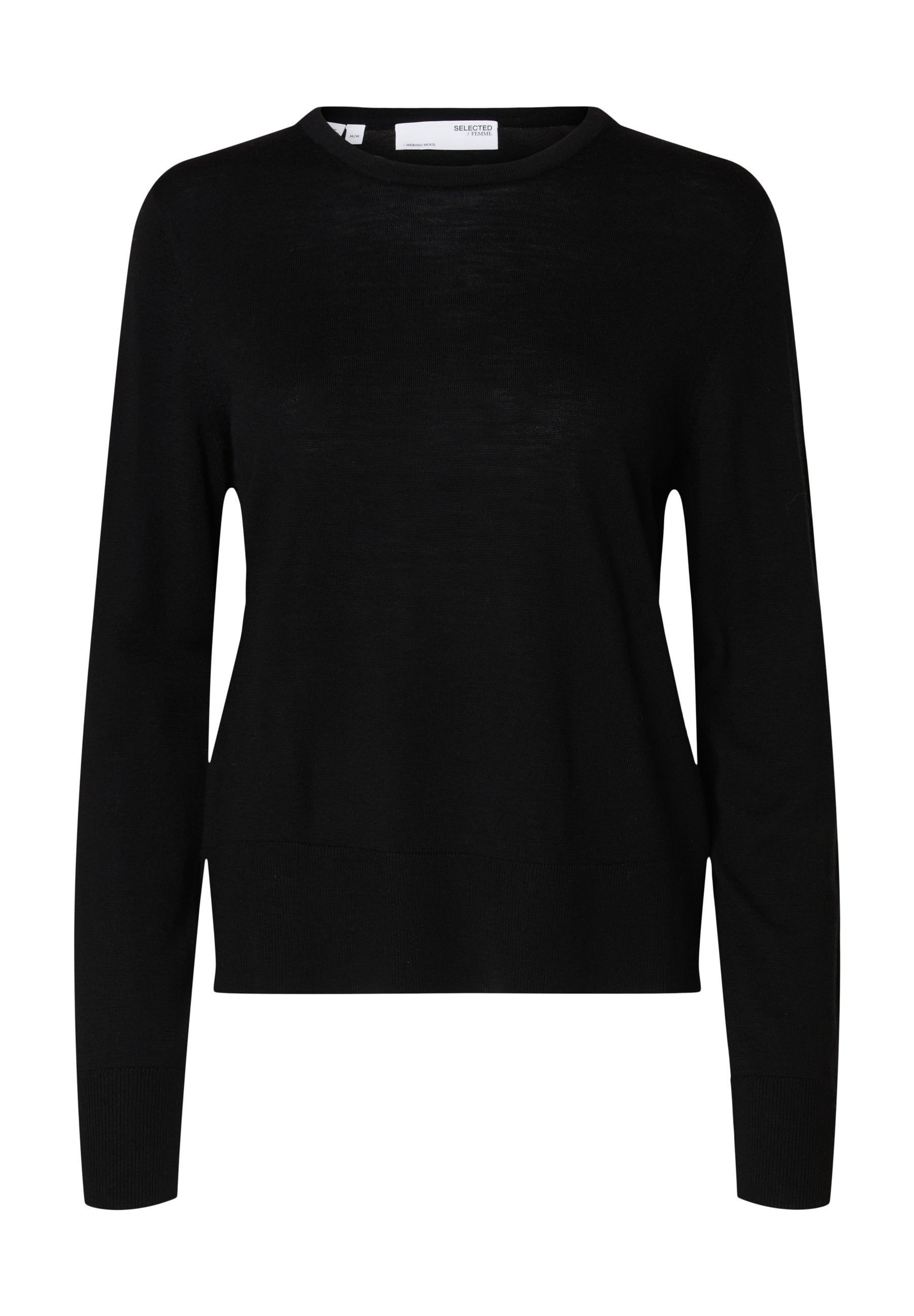 Selected SLFTHEA LS KNIT MERINO O-NECK NOOS