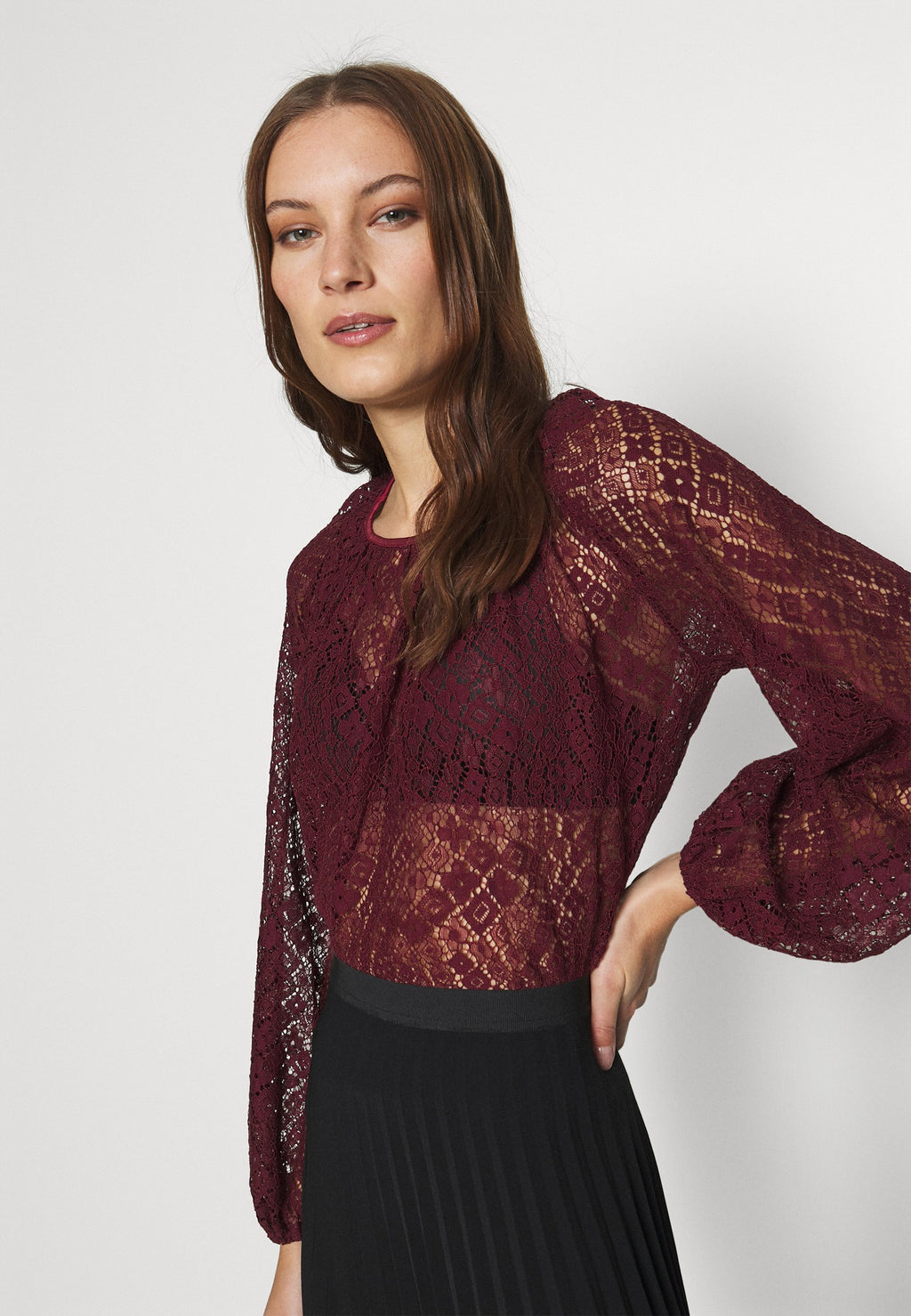 Closet CLOSET GATHERED NECK BLOUSE