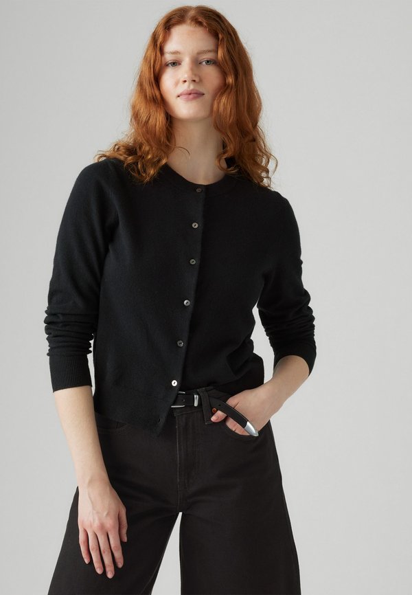 Levi's® SUPER SOFT CREWNECK CARDI - Cardigan - anthracite night