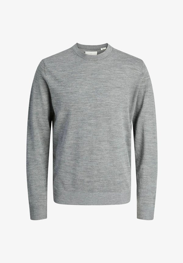 Jack & Jones Knitted Plain Knitted - Jumper - medium grey melange
