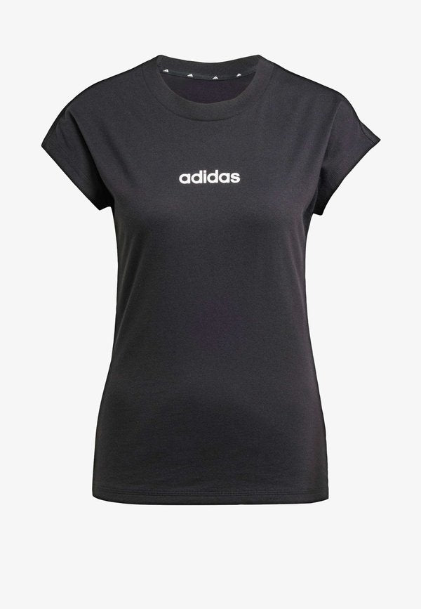 adidas Sportswear ESSENTIALS LINEAR - Basic T-shirt - black   white