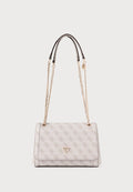 Guess NOELLE XBODY FLAP - Cross body bag - dark taupe