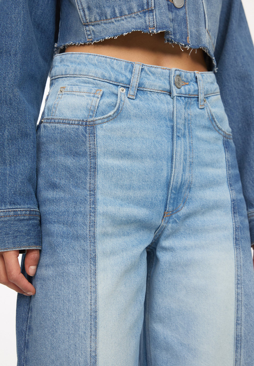 PULL&BEAR WIDE-LEG PATCHWORK