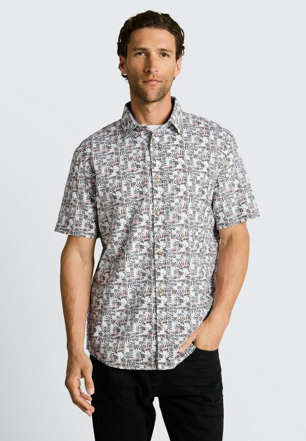 TOM TAILOR Shirt - white palm tree design