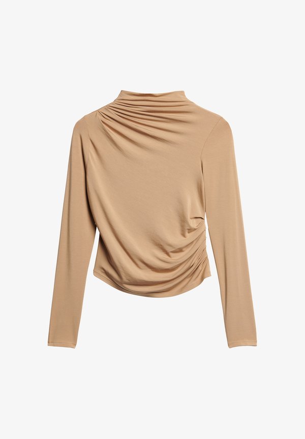 Superdry & Co RUCHED - Long sleeved top - bronze brown