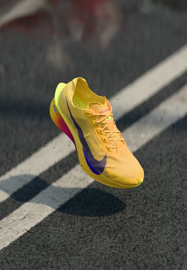 Nike Performance VAPORFLY 4 - Road running shoes - citron pulse/indigo burst/laser orange/volt ice/hyper violet/sapphire