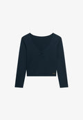 Superdry & Co SUPERDRY ATHLETIC ESSENTIAL GATHERED LONG SLEEVE TOP.. - Long sleeved top - eclipse navy