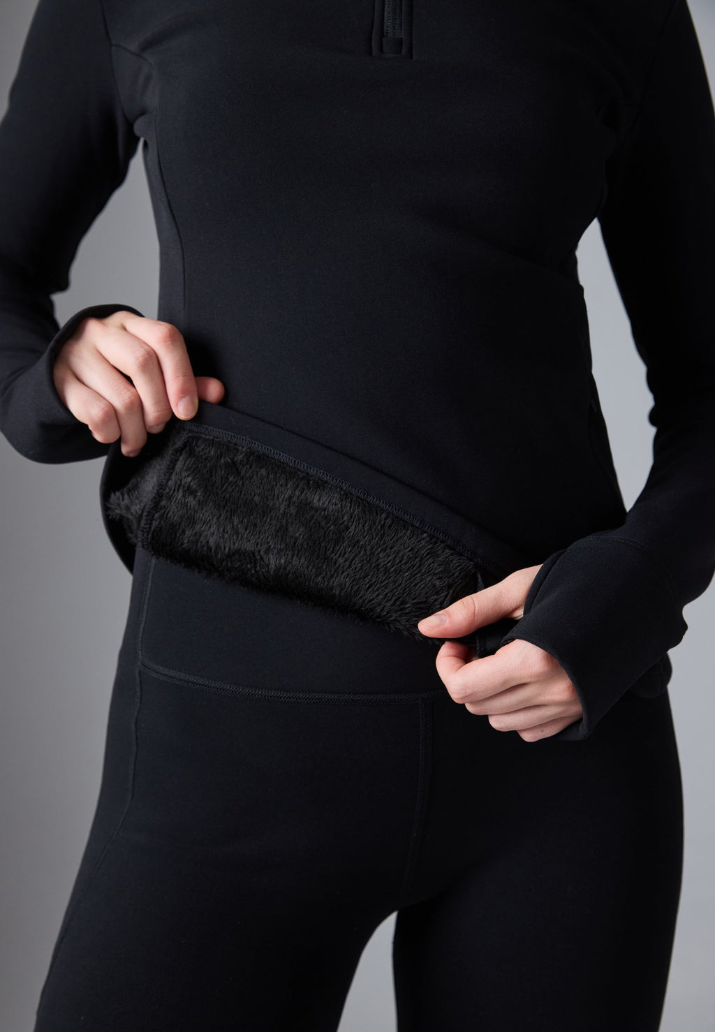 Even&Odd active 2 PIECE FUR LINED LONG SLEEVE TOP AND LEGGINGS SET