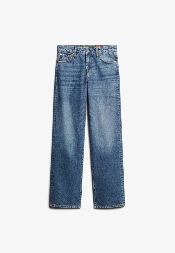Superdry & Co MID RISE WIDE LEG  - Flared Jeans - fulton vintage blue