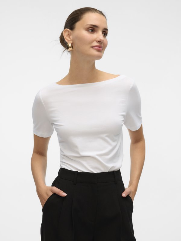 Vero Moda VMPANDA - Basic T-shirt - bright white