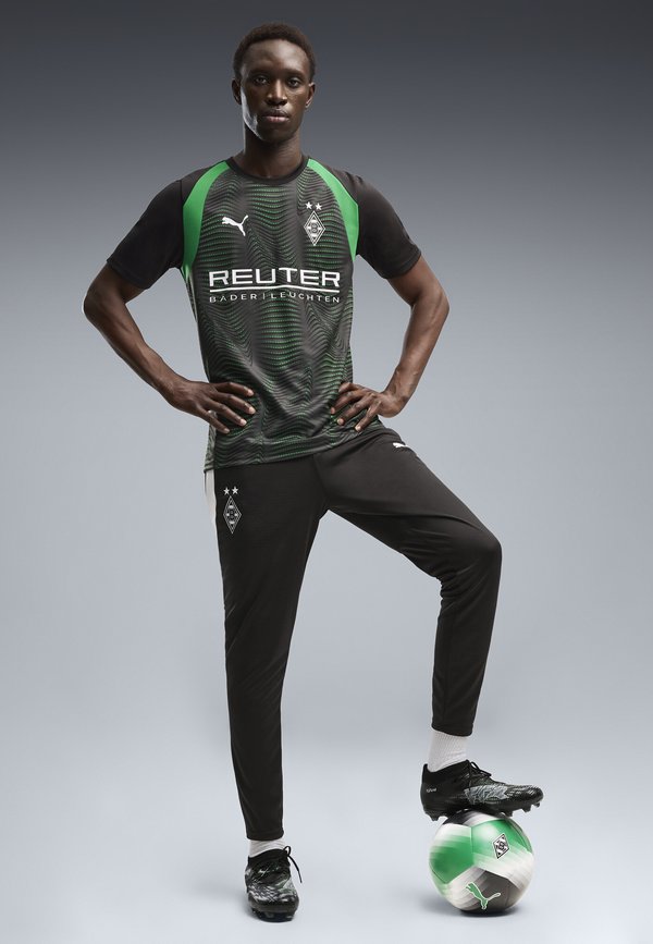 Puma BORUSSIA MÖNCHENGLADBACH SLIM TRAININGSHOSE - Club wear - black- white