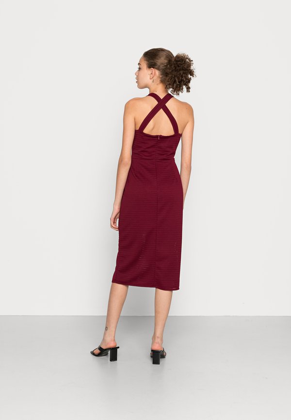 WAL G. JIMMY CROSS OVER MIDI DRESS