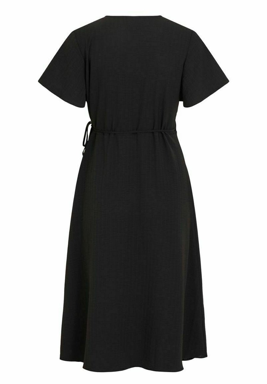 VILA VILOVIE S/S WRAP MIDI DRESS - NOOS