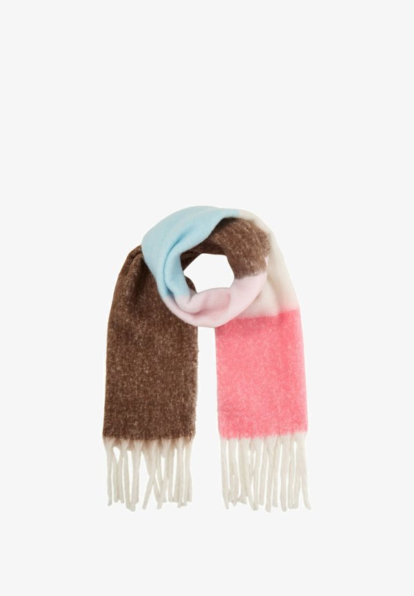 TOM TAILOR MIT STREIFENMUSTER - Scarf - pink blue offwhite stripe