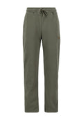 Olivgrüne Sweatpants aus weichem Baumwoll-Mix. Mit elastischem Bund und verstellbarem Kordelzug sowie einem kleinen Logo auf der Seite.