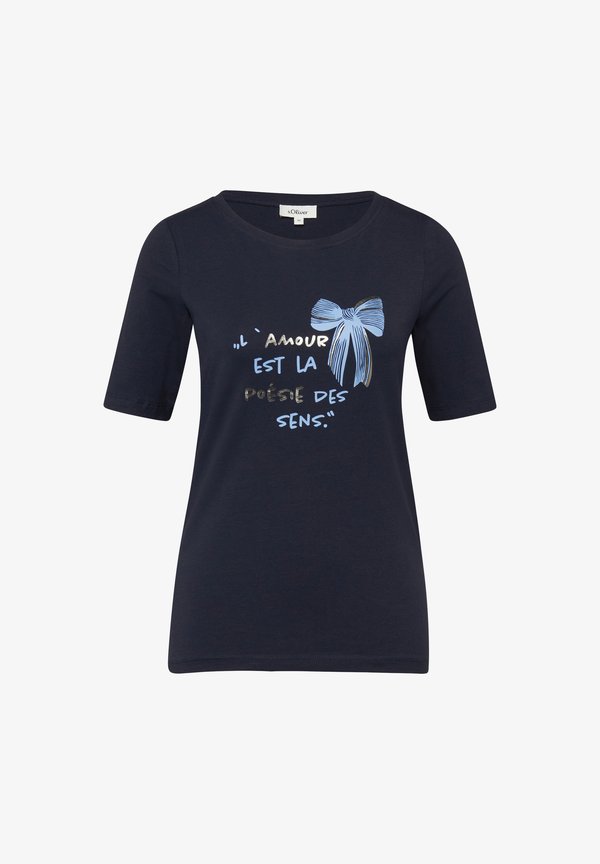 s.Oliver Print T-shirt - navy