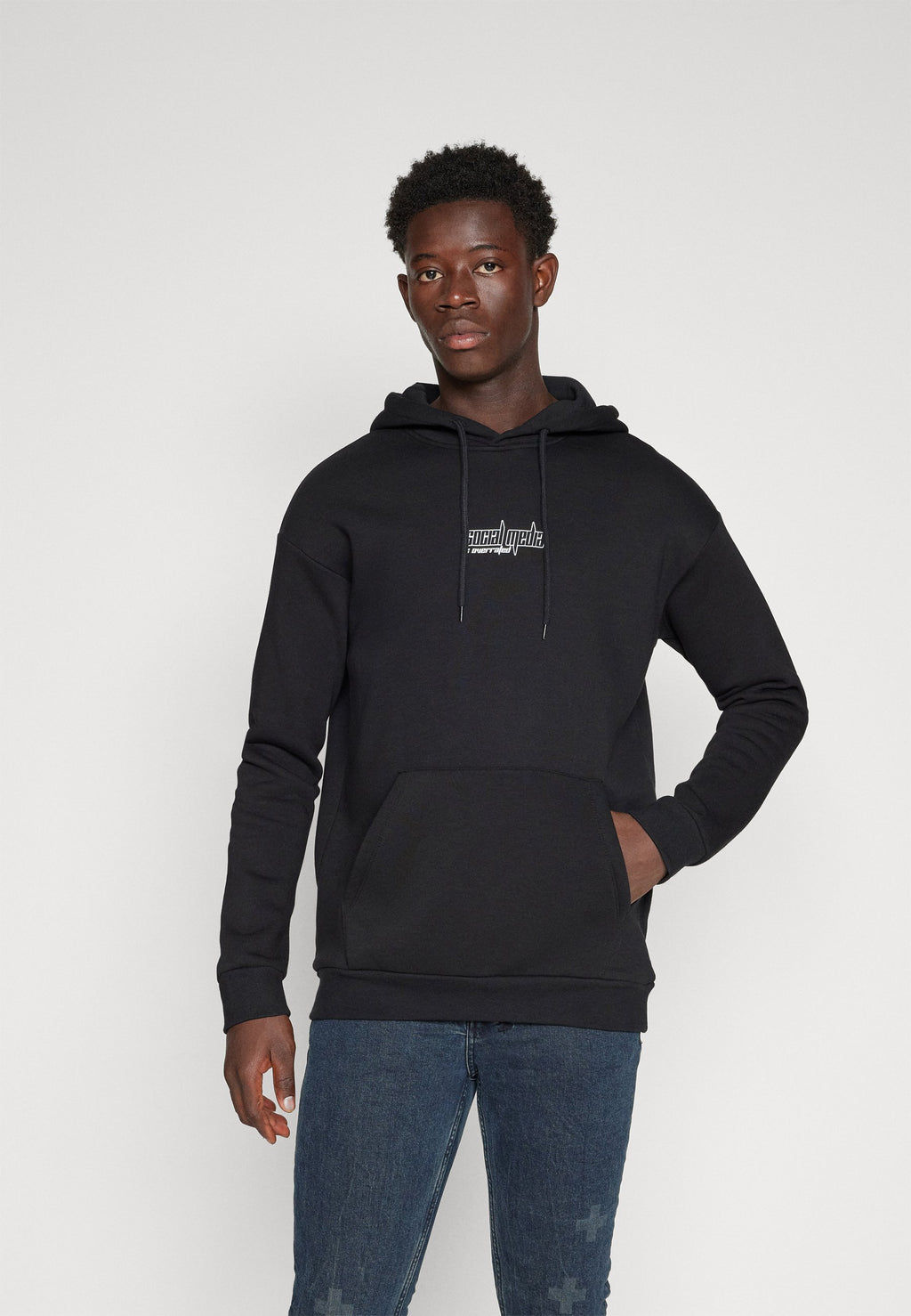 YOURTURN REVERSED TEDDY BEAR RELAXED HOODIE UNISEX