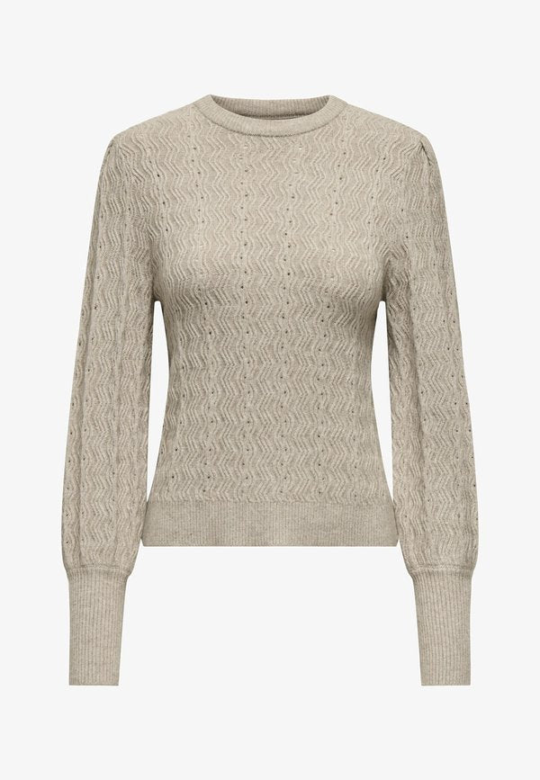 ONLY ONLKATIA STRUC PUFF ONECK - Jumper - mocha meringue