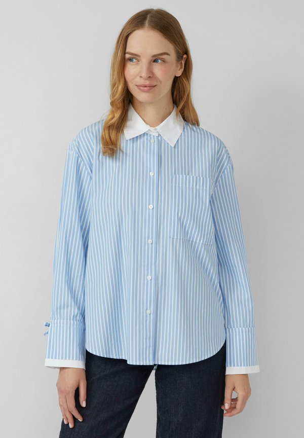 s.Oliver MIT DETAIL - Button-down blouse - arktisblau