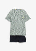 TOM TAILOR TOM TAILOR UNTERWÄSCHE PYJAMA-MIT MUSTER SET  - Pyjama bottoms - green medium multi