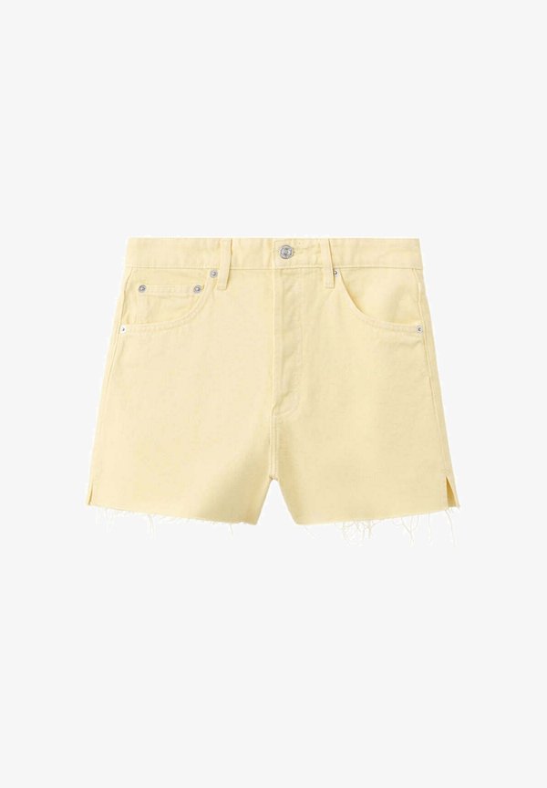 Mango ADULT - Denim shorts - light yellow