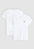 Levi's® ESSENTIAL TEE 2 PACK - Basic T-shirt - white/white