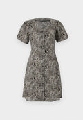 ONLY ONLEVIDA S/S SHORT DRESS WVN NOOS - Shirt dress - pumice stone/alma heart leo