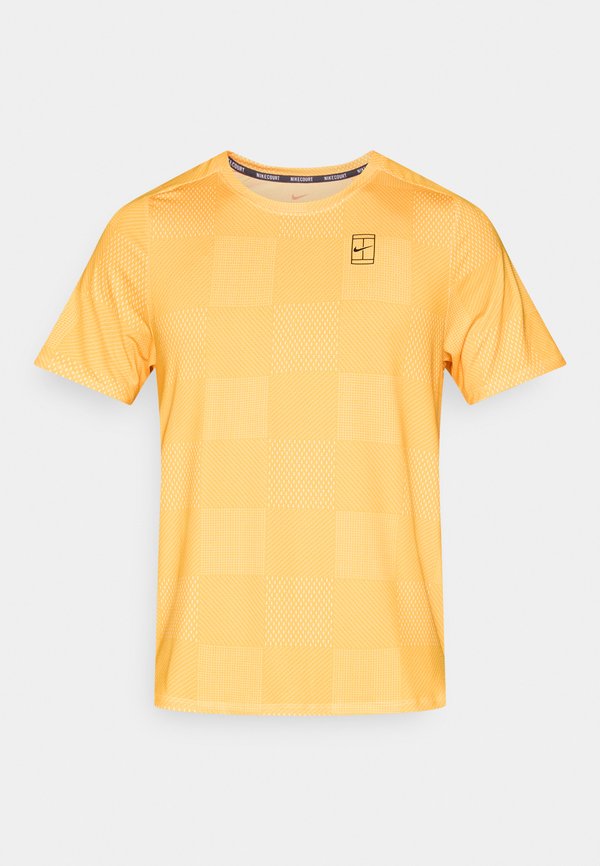 Nike Performance NIKECOURT ADVANTAGE PRINT - Sports T-shirt - laser orange/black