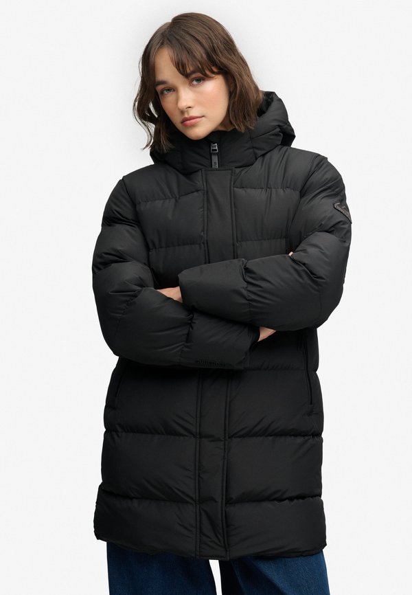 Superdry & Co HOODED PUFFER - Winter coat - black