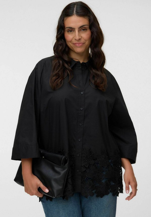 Vero Moda Curve SHIRT VMCRITTA SHIRT - Button-down blouse - black