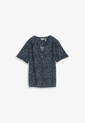 TOM TAILOR TOM TAILOR BLUSEN & SHIRTS BLUSE MIT MUSTER - Blouse - navy small leaves design