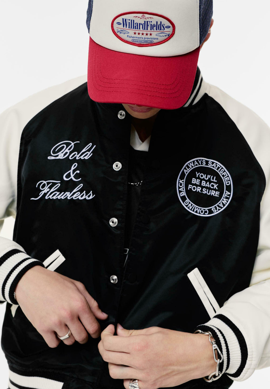 PULL&BEAR EMBROIDERED VARSITY