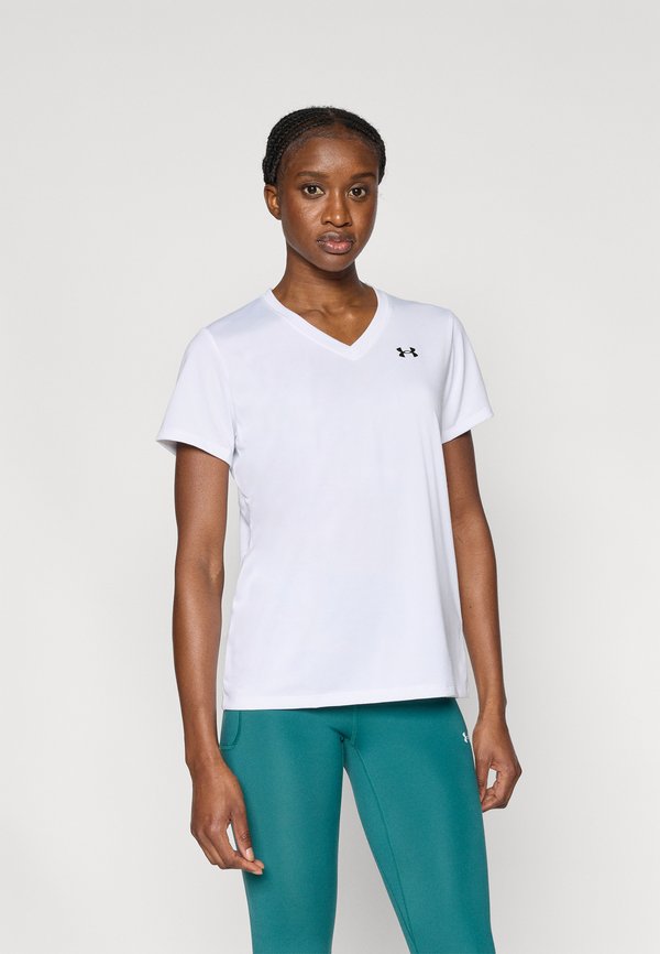 Under Armour TECH - Sports T-shirt - white/black