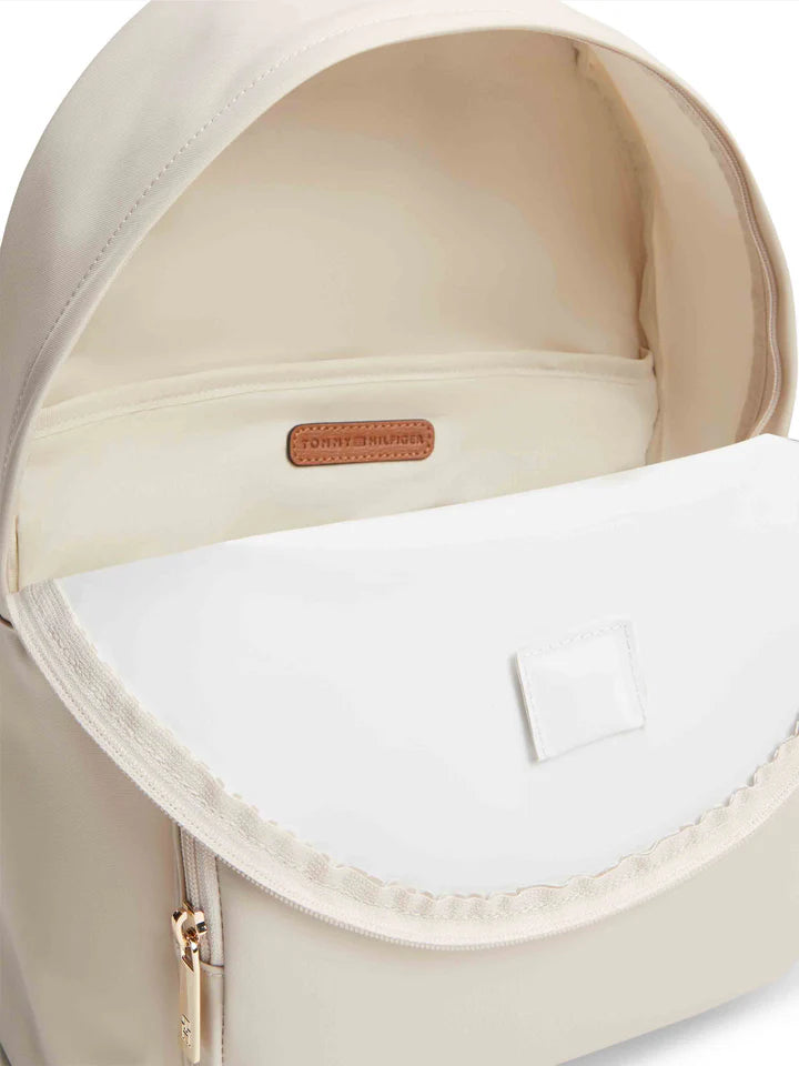 Tommy Hilfiger MONOGRAM DOME - Backpack - soft cream