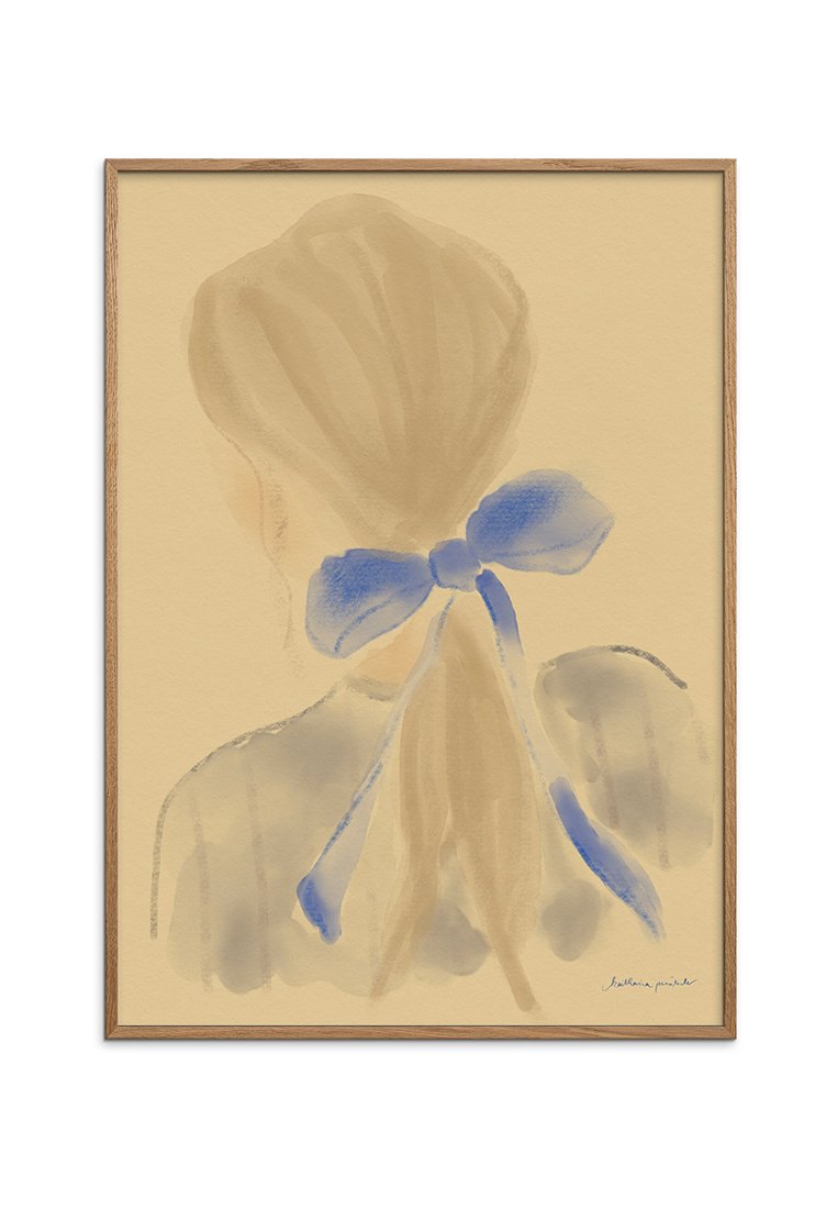 Poster and Frame GIRL WITH A BLUE HAIR RIBBON