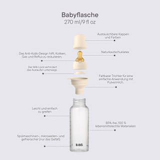 Babyflaschen Set 10tlg, von Geburt an BIBS