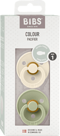 Schnuller Color Latex, symmetrisch, ivory/grün Gr. 1, 0-6 Monate BIBS