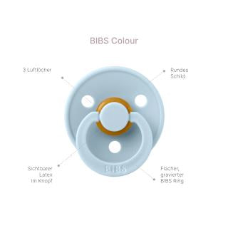 Schnuller Colour Latex rund, vanille/rosa, Gr. 2, 6-18 Monate  BIBS