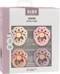 Schnuller Latex, creme/rosa, Gr. 1, von Geburt an BIBS
