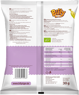 Kindersnack Mini Maisstangen mit Hirse Banane ab 3 Jahren Billy Tiger