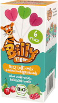 Lolli Gartenfruchtgeschmack Himbeer-Apfel-Kirsche (6x6 g) ab 3 Jahren Billy Tiger