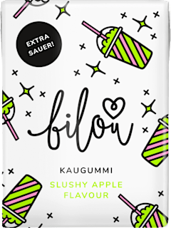 Kaugummi, Slushy Apple Flavour, zuckerfrei (10 Stück) bilou