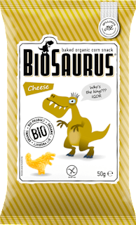 Kindersnack, gebackener Mais Cheese, ab 3 Jahren  BioSaurus